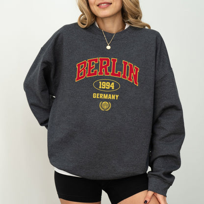 Berlin sweatshirt with bold 1994 design, perfect for showing German pride and travel-inspired fashion.