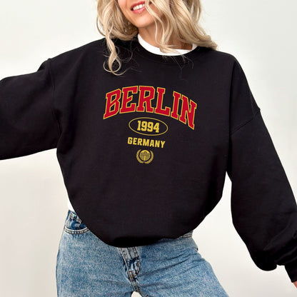 Berlin sweatshirt with bold 1994 design, perfect for showing German pride and travel-inspired fashion.