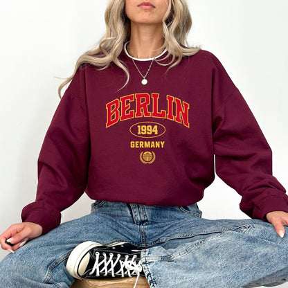 Berlin sweatshirt with bold 1994 design, perfect for showing German pride and travel-inspired fashion.