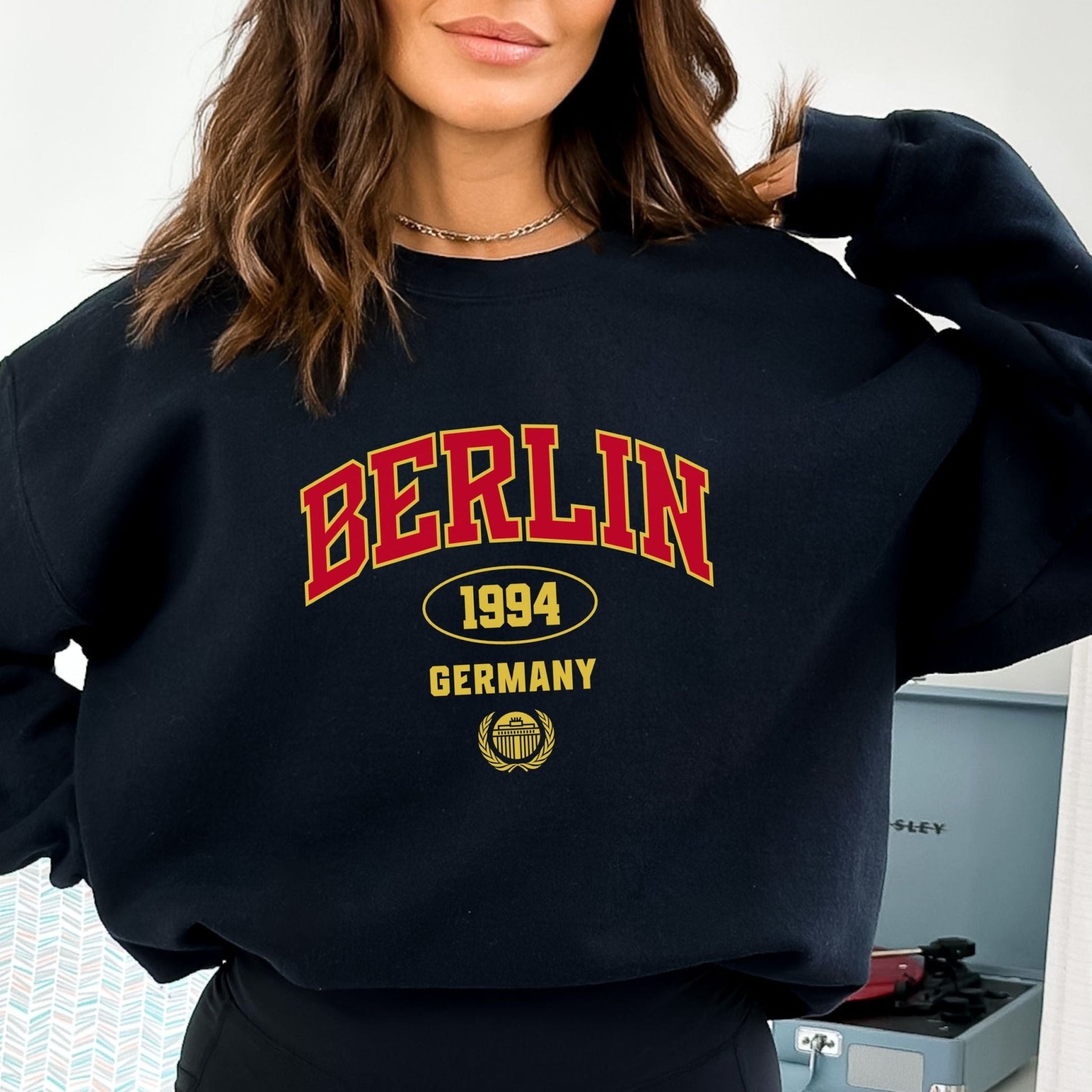 Berlin sweatshirt with bold 1994 design, perfect for showing German pride and travel-inspired fashion.