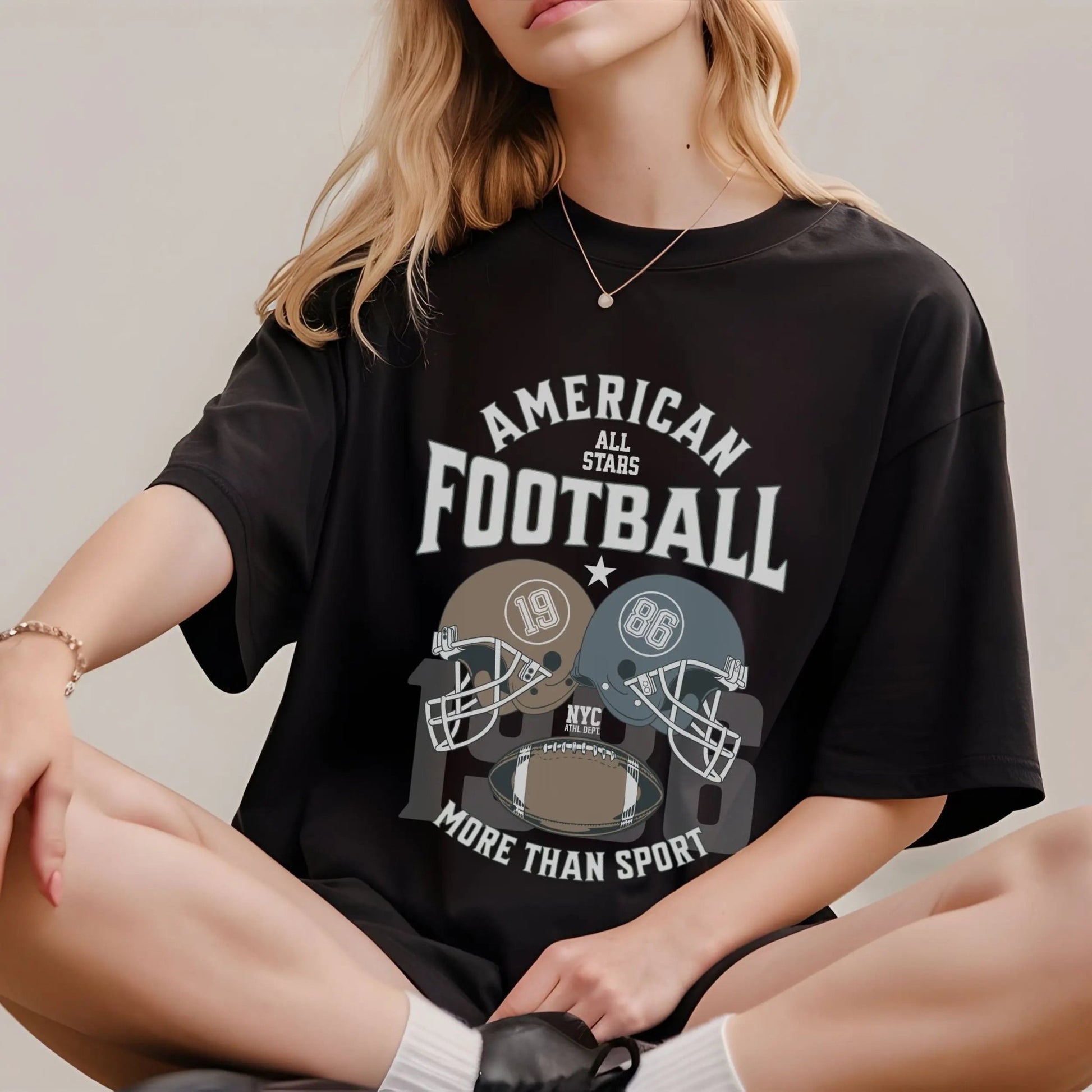 American All Stars Football shirt with vintage sports design, perfect for game day.