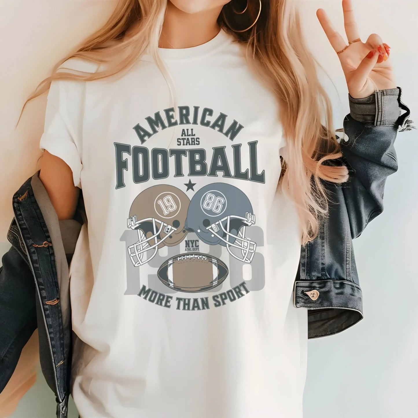 American All Stars Football shirt with vintage sports design, perfect for game day.