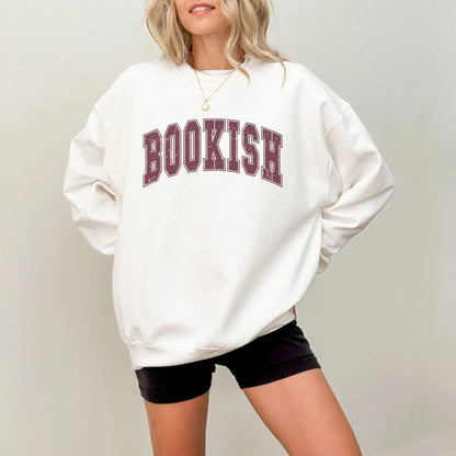 Bookish sweatshirt, literary design, book lover gift, 10 colors, cozy and stylish.