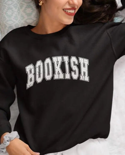 Bookish sweatshirt, literary design, book lover gift, 10 colors, cozy and stylish.