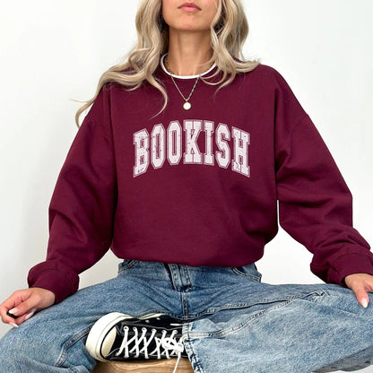 Bookish sweatshirt, literary design, book lover gift, 10 colors, cozy and stylish.