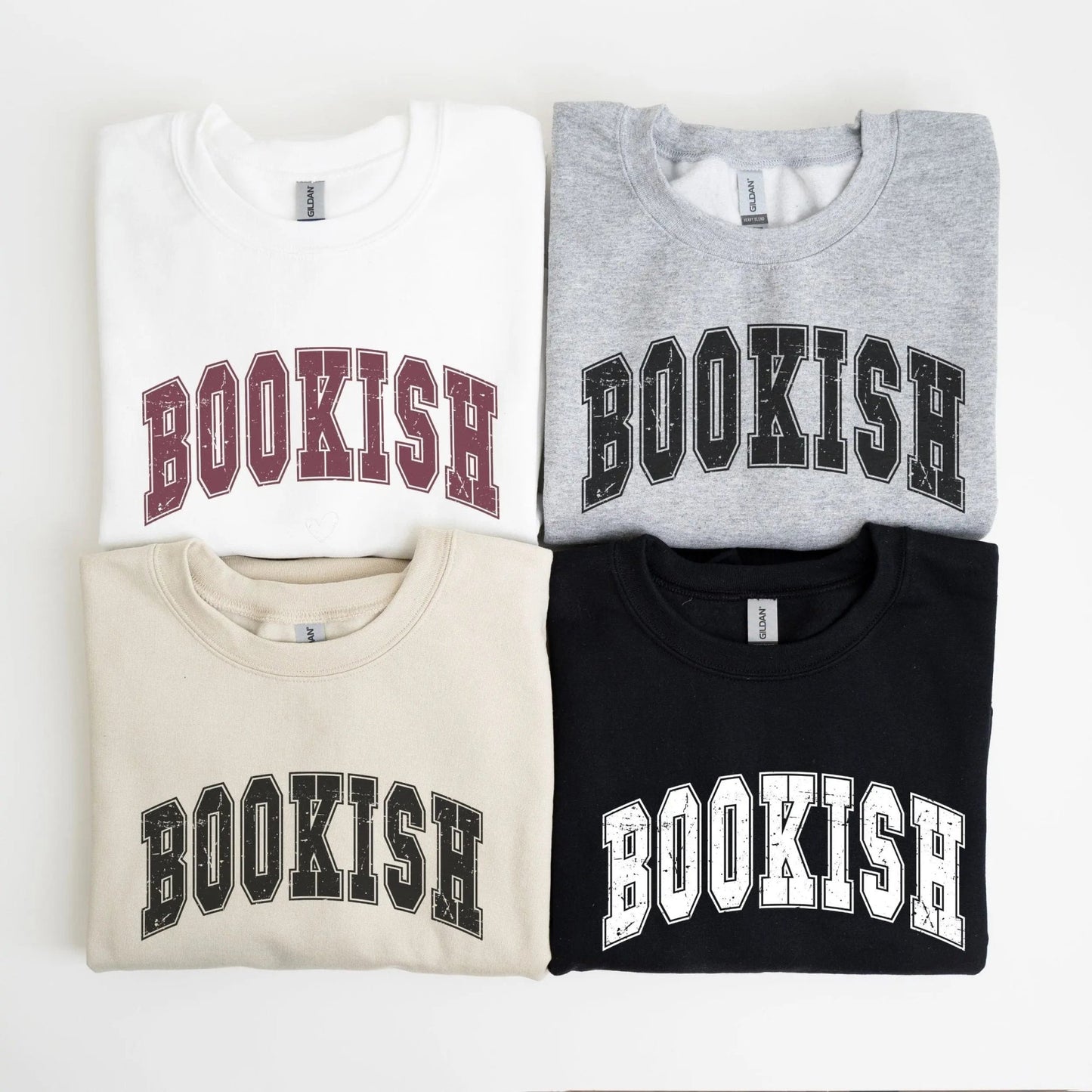 Bookish sweatshirt, literary design, book lover gift, 10 colors, cozy and stylish.