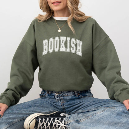 Bookish sweatshirt, literary design, book lover gift, 10 colors, cozy and stylish.