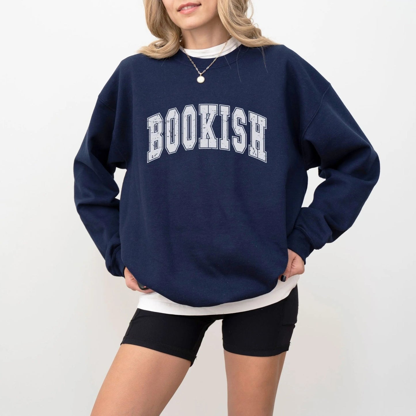 Bookish sweatshirt, literary design, book lover gift, 10 colors, cozy and stylish.