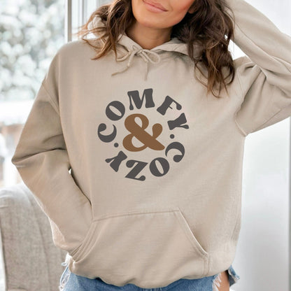 Comfy & Cozy hoodie design, perfect for fall and winter comfort.