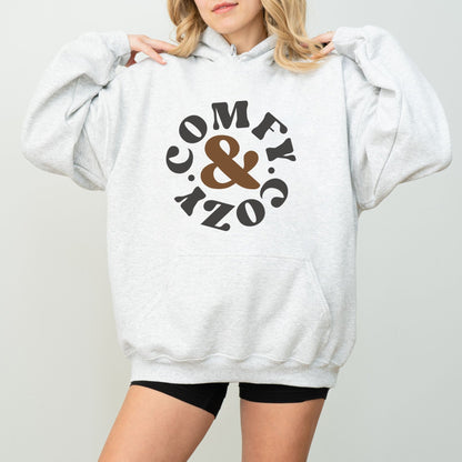 Comfy & Cozy hoodie design, perfect for fall and winter comfort.