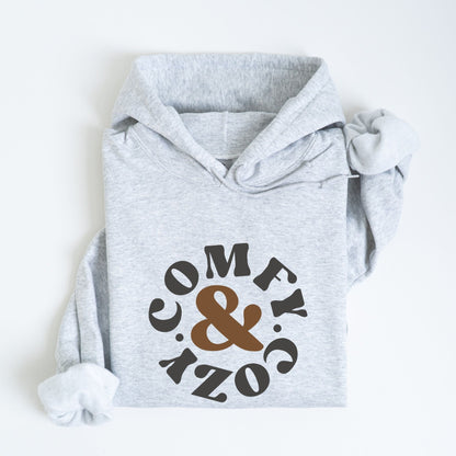 Comfy & Cozy hoodie design, perfect for fall and winter comfort.