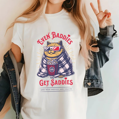 Even Baddies Get Saddies Cat T-Shirt Printify