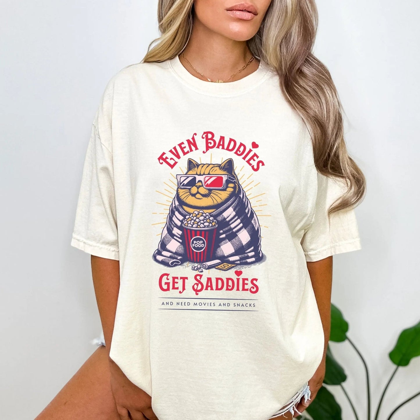 Even Baddies Get Saddies Cat T-Shirt Printify