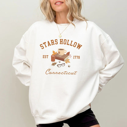 "Fall in Stars Hollow" sweatshirt, Gilmore Girls merch, cozy town aesthetic, 9 colors.