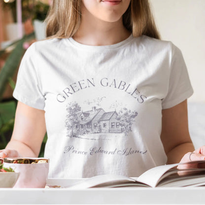 Green Gables shirt, Anne of Green Gables design, 100% cotton, multiple colors.