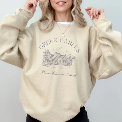 Green Gables sweatshirt, literary gift, Anne of Green Gables design, cozy and warm, 2 colors.