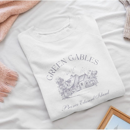 Green Gables sweatshirt, literary gift, Anne of Green Gables design, cozy and warm, 2 colors.