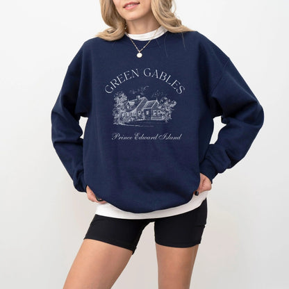 Green Gables sweatshirt, literary gift, Anne of Green Gables design, cozy and warm, 2 colors.