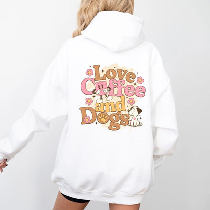 Love Coffee and Dogs Hoodie Printify