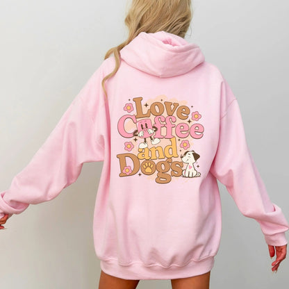 Love Coffee and Dogs Hoodie Printify