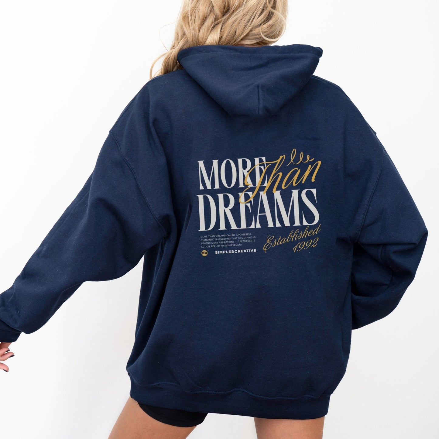 Personalized custom year minimalist typography hoodie in 7 colors. Perfect for special occasions.