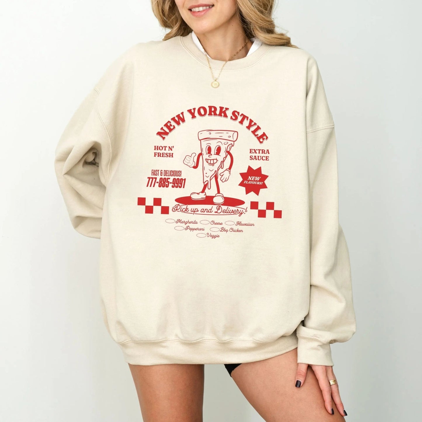 New York Style Pizza Sweatshirt Printify