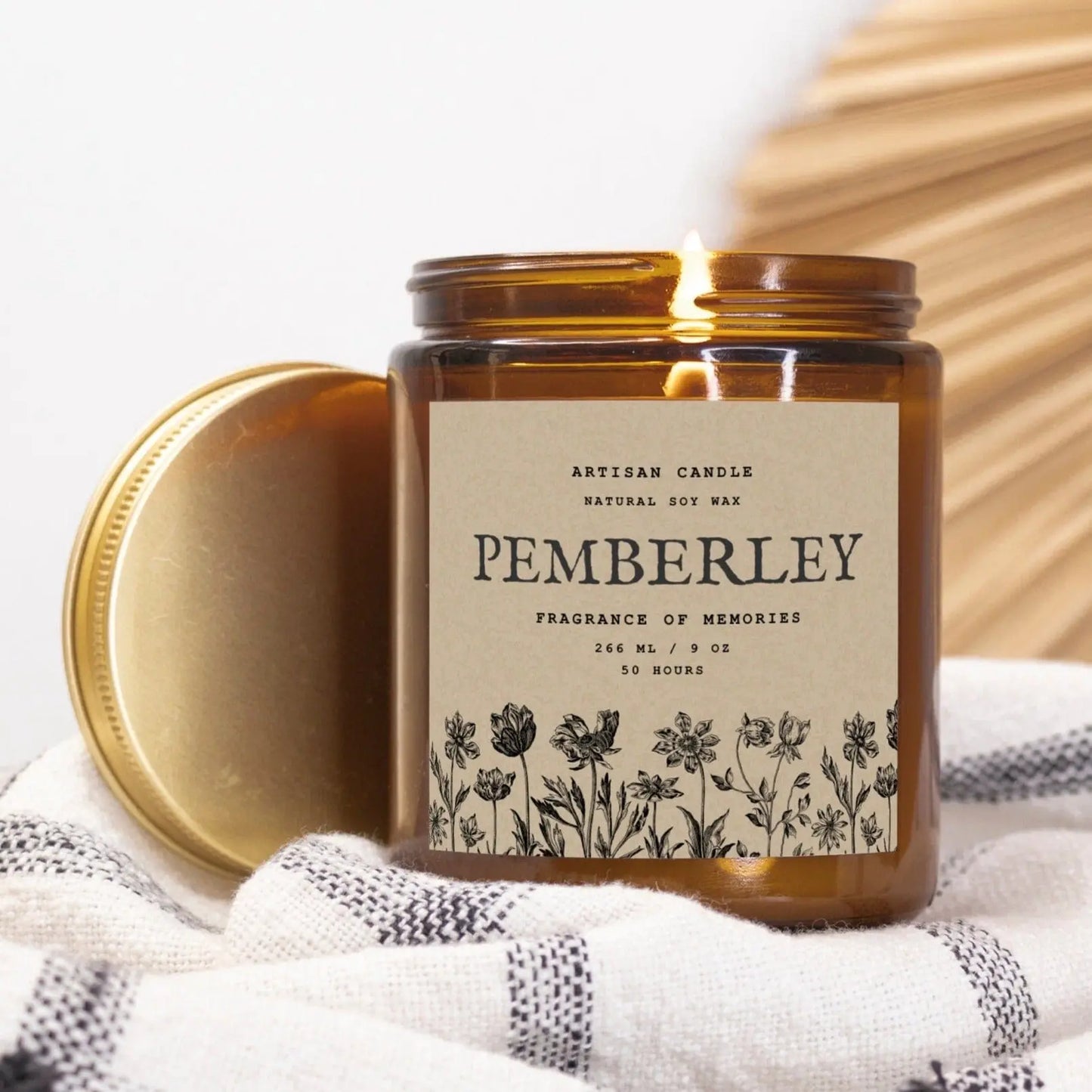 Pemberley candle, Jane Austen gift, 10 fragrances, literary themed, 4 oz and 9 oz sizes.