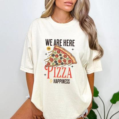 Pizza lover shirt with retro graphic, perfect for foodie fashion and cozy vibes.