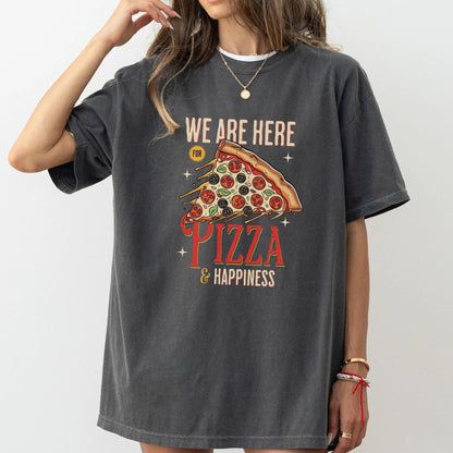 Pizza lover shirt with retro graphic, perfect for foodie fashion and cozy vibes.