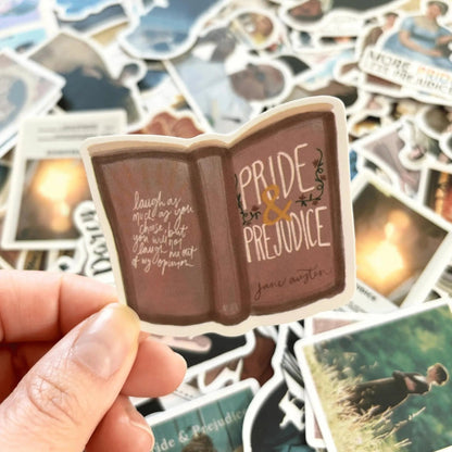 Pride and Prejudice Vinyl Stickers - That Cozy Vibe