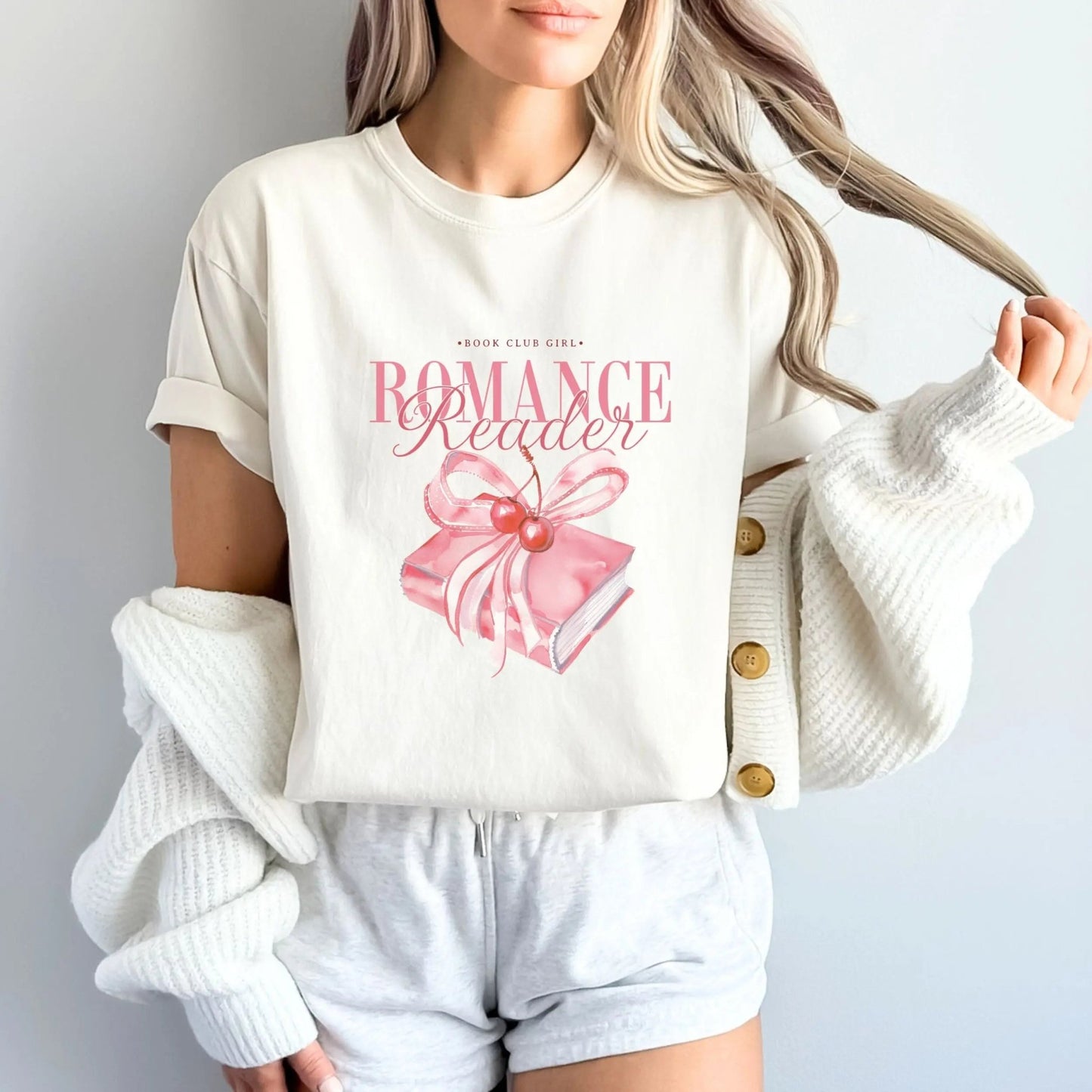 Romance Reader shirt, 100% cotton, coquette style, romance novels, 4 colors