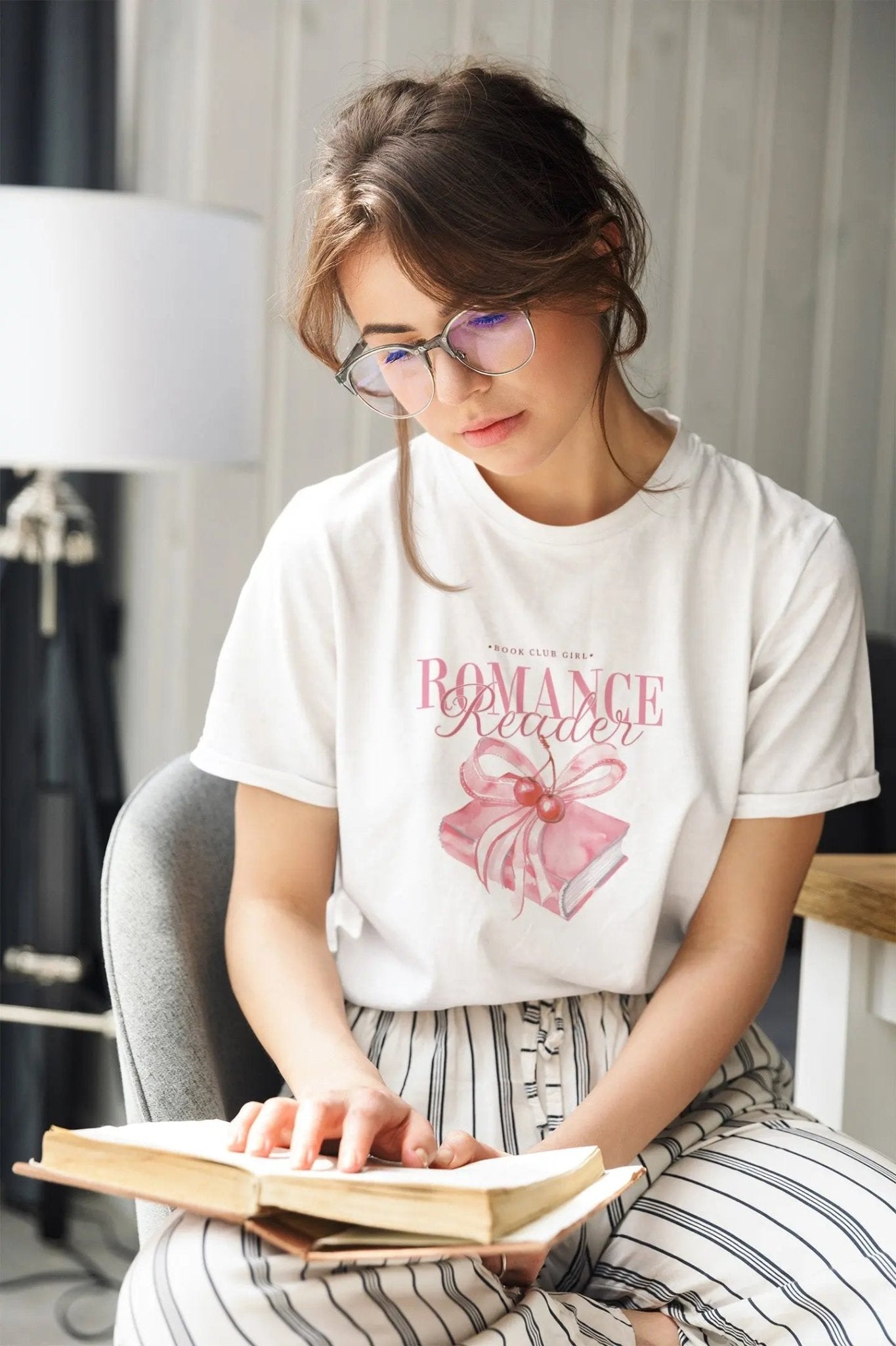 Romance Reader shirt, 100% cotton, coquette style, romance novels, 4 colors