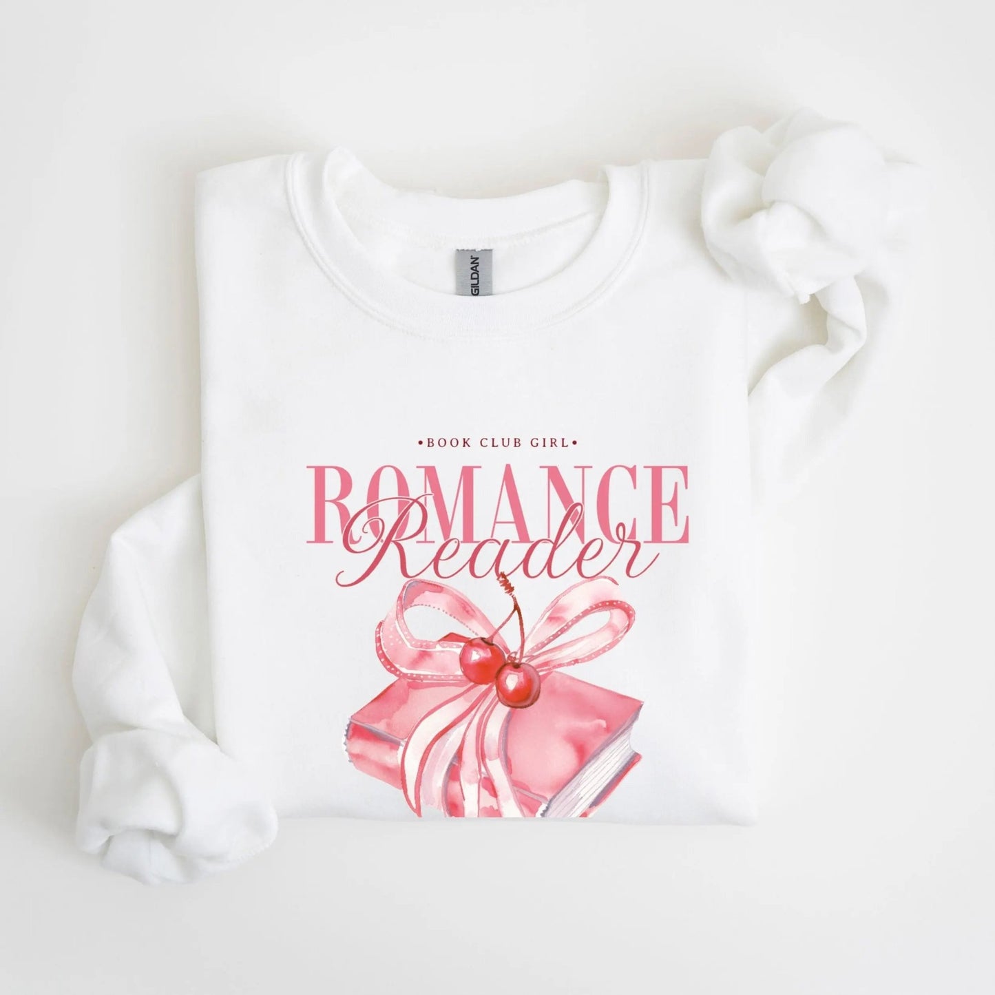 Romance Reader sweatshirt, 50% cotton, 50% polyester, coquette style, romance lovers, 4 colors.