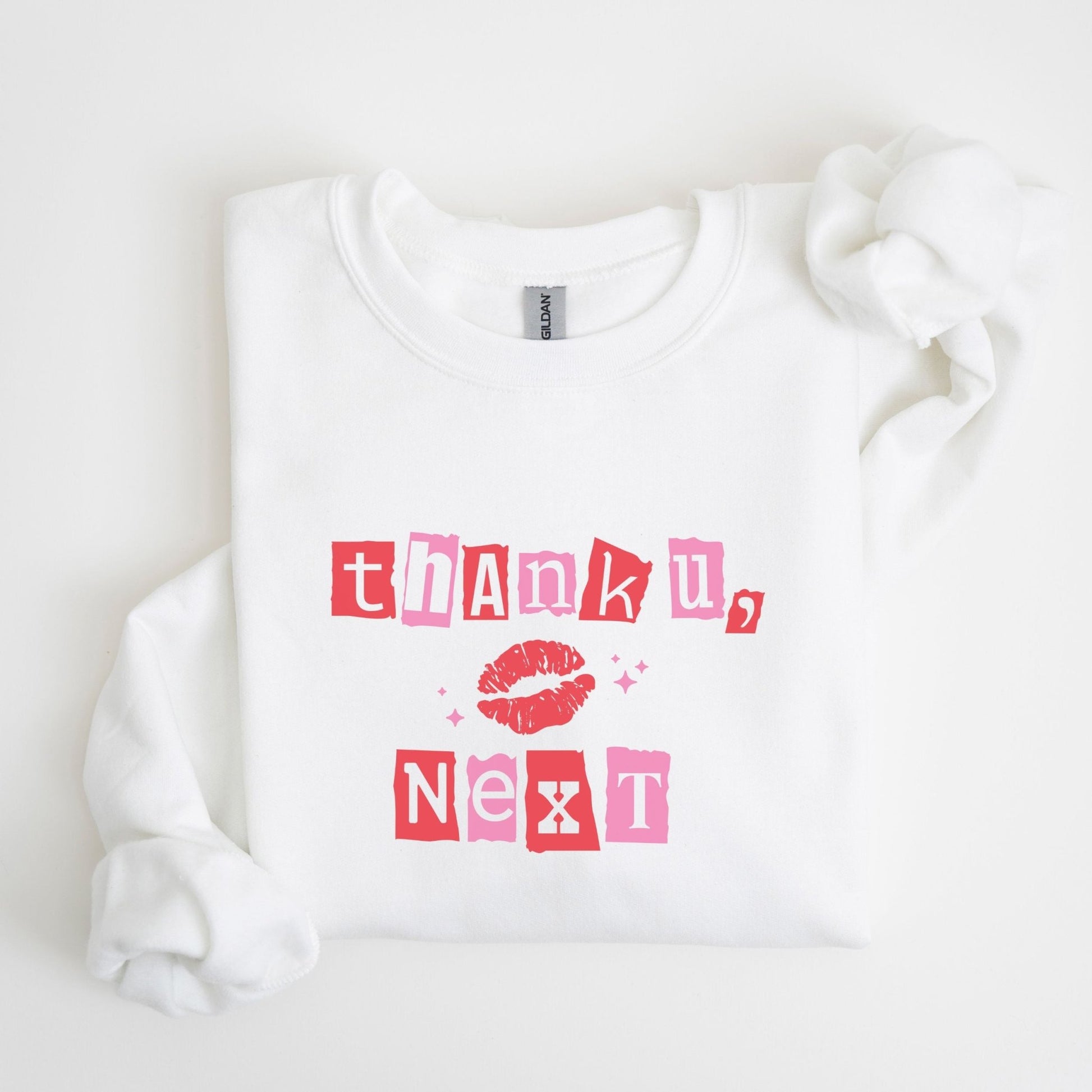 Thank u next sweatshirt with bold typography and self-love design, cozy and stylish in 5 colors.