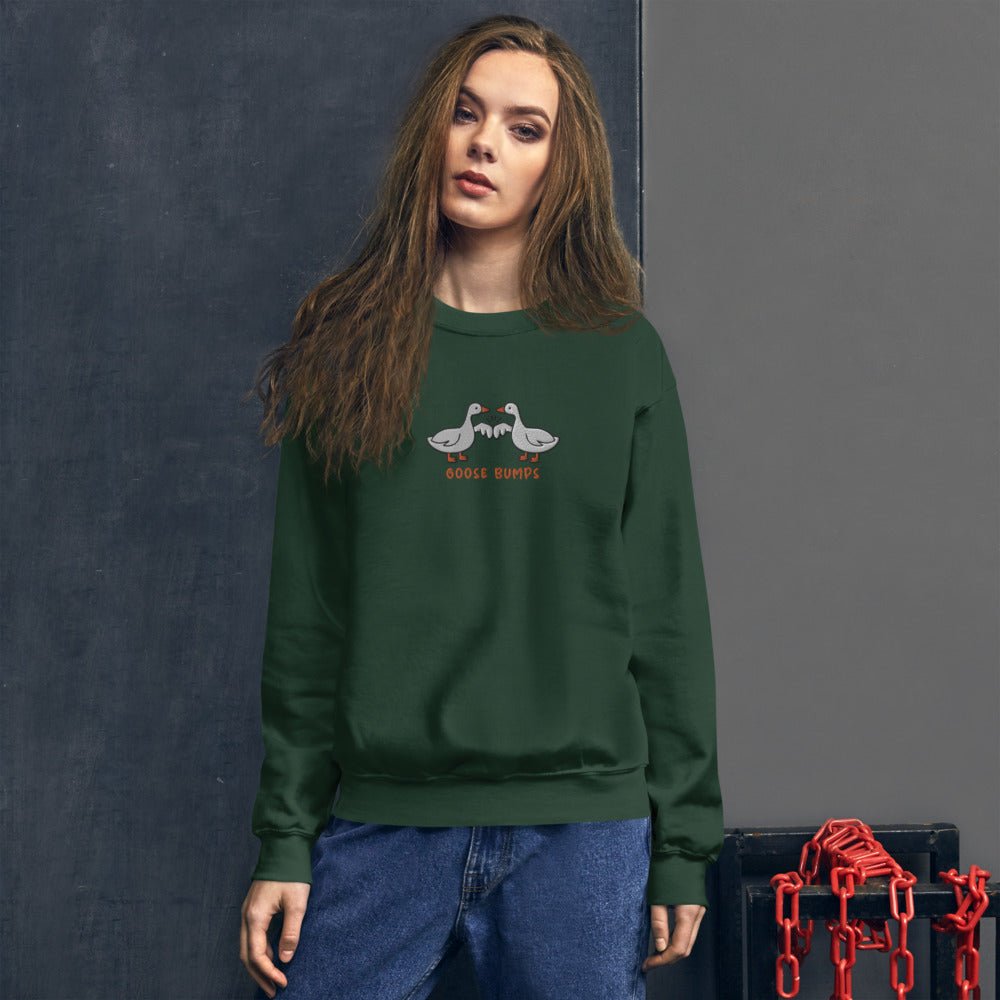 Goose Bumps sweatshirt with playful goose-themed design.