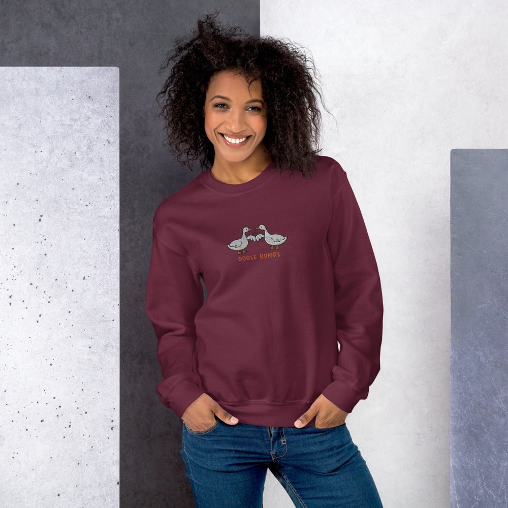 Goose Bumps sweatshirt with playful goose-themed design.