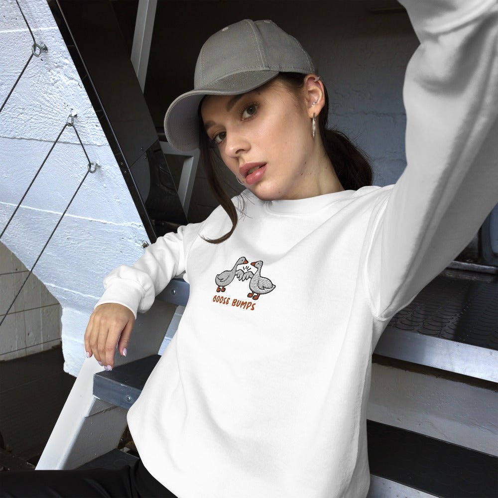 Goose Bumps sweatshirt with playful goose-themed design.